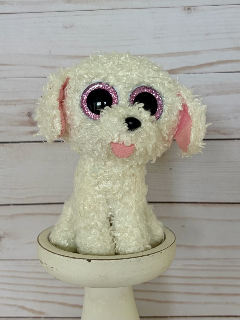 Ty Beanie Boos "Pippie" the White Dog – Regular 6" Size
